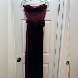 Burgundy Velvet Gown